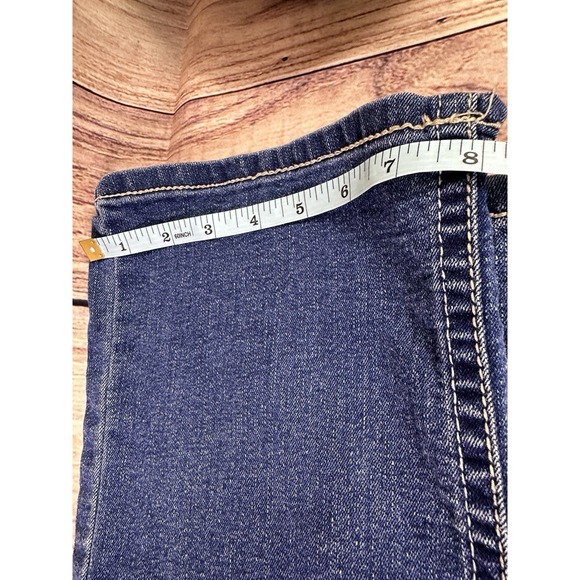 No Boundaries Women Jean 27W x 30L Size 13 Mid Rise Embroidered Pockets Stretch - Picture 14 of 16